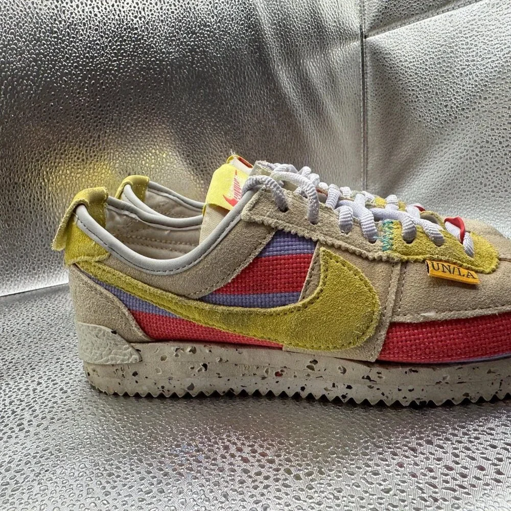 Size 3.5 Nike Union Cortez Lemon Frost Multicolor Mens Low‎ Top Shoes DR1413-100
